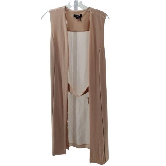 DKNY Pink Sleeveless Sheer Vest Pink - Picture 4 of 7